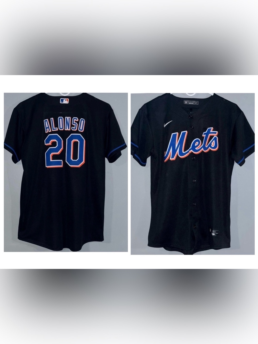 New York Mets Black #20 Pete Alonso Authentic Nike MLB Baseball Jersey Youth